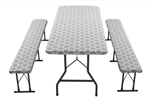 Juego <span class=keywords><strong>de</strong></span> 3 <span class=keywords><strong>Fundas</strong></span> Elásticas para Mesa <span class=keywords><strong>de</strong></span> Exterior, Impresas, Resistentes, con Reverso <span class=keywords><strong>de</strong></span> Franela Antideslizante y Ecológicas, Venta Directa <span class=keywords><strong>de</strong></span> Fábrica al Por Mayor - Product Image 2