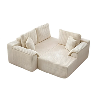 Canapé modulaire en forme de L en mousse à mémoire de forme moderne avec accoudoirs amovibles pour salon