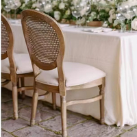 Chaise de banquet de mariage en bois et cuir portable et démontable bon marché pour l'extérieur, le jardin, l'hôtel, les événements, la terrasse