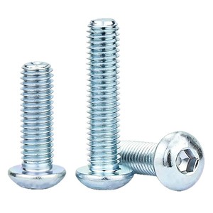 Hex <b>Socket</b> Semi Circular Head Cap <b>Screws</b> M3 M4 M5 M6 M8 M10 Grade 10.9 Carbon Steel Metric ISO 7380 Construction Use - Product Image 1