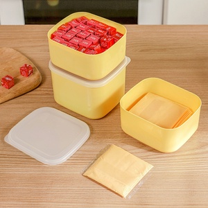 Moderno Contenedor de Mantequilla Hermético de Plástico de 820ml/600ml con Diseño Envolvente para Almacenamiento de Alimentos en la Cocina del Hogar, Apto para Refrigerador - Product Image 1