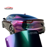Vinilo Adhesivo para Automóviles PE Magic Prasinous Rojo Brillante, Autoregenerable, Sin Burbujas, Rollo de Vinilo para Cambio de Color para Automóviles de Lujo, Fabricación OEM