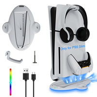 Support intégré avec dissipation thermique pour la console de jeu vidéo P5 Slim, station de charge, chargeur, manettes de jeu