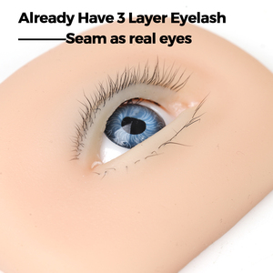 Manichino <span class=keywords><strong>Occhi</strong></span> Multistrato per Pratica Extension Ciglia in Silicone a Prezzo di Fabbrica per Formazione Applicazione Ciglia - Product Image 4