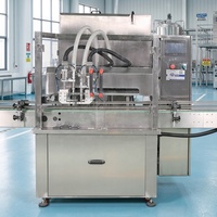 Chaîne de machines automatiques électriques de mise en bouteille et d'étiquetage avec suivi pour liquides visqueux (miel, shampoing, gel, bière, crème) à moteur puissant