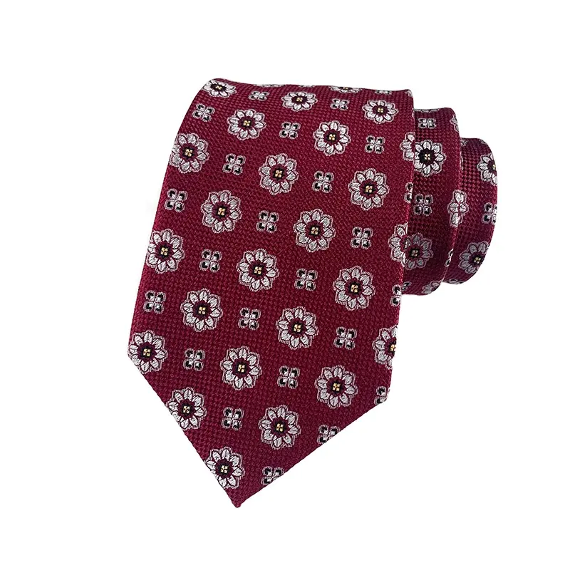 Модный новейший высококачественный классический красный сетчатый шелковый галстук