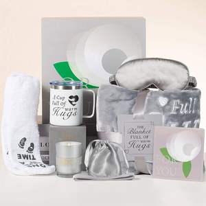 Cesta de Regalo para Mujeres para un Rápido Recuperación, con Manta, Vela y Calcetines, para Amigas Enfermas, Personas Postoperatorias, Set de Regalo de Condolencias - Product Image 1