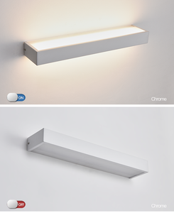 โคมไฟติดผนัง LED แบบกระจก 12W 50 ซม. แสงวอร์มไวท์ ดีไซน์ทันสมัย สีโครเมียม สำหรับห้องน้ำ แต่งหน้า โรงแรม - Product Image 3