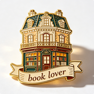Pin de solapa de metal esmaltado para amantes de los libros, insignia de biblioteca y librería, de una sola cara, accesorio de moda, regalo, recuerdo - Product Image 5