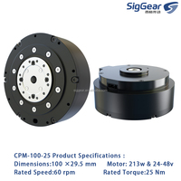 Caja de Engranajes Cicloidal para Robot Humanoide, 100 mm, 25 Nm, 60 RPM, 24 V, 48 V, Caja de Engranajes Cicloidal de Alta Precisión para Articulación de Robot