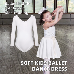 JW Wholesale Cotton Soft <b>Dance</b> Training <b>Dress</b> Children Girls Ballet Leotard - Product Image 2