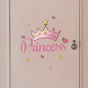 Nuevo diseño <span class=keywords><strong>de</strong></span> adhesivo <span class=keywords><strong>de</strong></span> <span class=keywords><strong>pared</strong></span> con corona <span class=keywords><strong>de</strong></span> princesa rosa y estrella <span class=keywords><strong>de</strong></span> amor, vinilo decorativo <span class=keywords><strong>para</strong></span> <span class=keywords><strong>pared</strong></span> <span class=keywords><strong>de</strong></span> dormitorio <span class=keywords><strong>de</strong></span> niña - Product Image 4