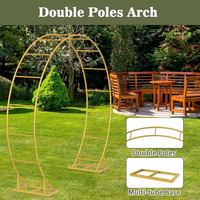 Arche de mariage ronde en métal, support circulaire doré pour cérémonie de mariage, fête d'anniversaire, photomaton