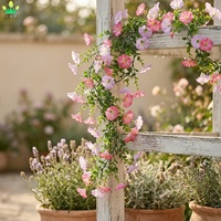 Guirlande de glycine artificielle en soie et eucalyptus en plastique, pour décoration murale, maison, fêtes, mariages et jardin