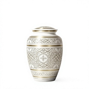 Urna Funeraria de Latón de 200 Cu Hecha a Mano para Cenizas Humanas, Tapa Hermética, Bolsa de Terciopelo, Caja de Regalo (Negro Grande), Recuerdo Duradero - Product Image 1