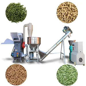 Hot selling for crushing grains high quality animal feed processing line machine pellet machine feed