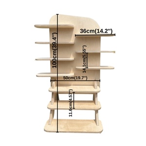 Support de magasin pliable bricolage personnalisé étal de marché en bois présentoir à utiliser pour le stockage à la maison ou foire d'artisanat présentoir à outils - Product Image 2