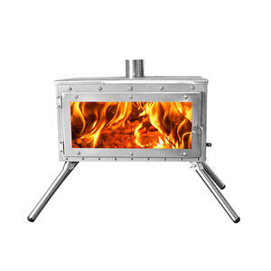 Poêle de camping à <span class=keywords><strong>bois</strong></span> en acier inoxydable pliable extérieur portable avec poêle à <span class=keywords><strong>bois</strong></span> de <span class=keywords><strong>tuyau</strong></span> de cheminée - Product Image 2