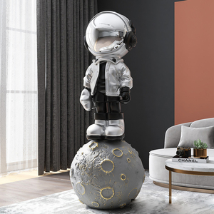 Statue d'astronaute en taille de vie, ornement de luxe moderne, meubles créatifs, Sculpture d'astronaute pour décoration intérieure - Product Image 2