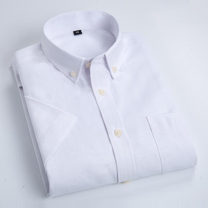 Camicie da Ufficio Bianche per Uomo, Manica Corta, <span class=keywords><strong>Slim</strong></span> Fit, con Bottoni, Casual L008, Vendita all'Ingrosso - Product Image 5