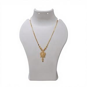 Collar con Colgante de Corazón Chapado en Oro de Primera Calidad con Artesanía Ornamentada y Cadena Delgada de Diseño para Joyería de Moda Femenina - Product Image 2