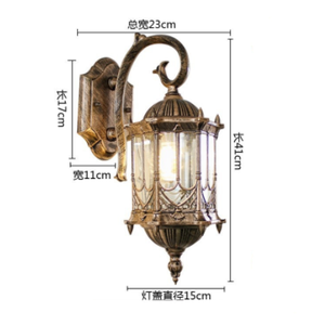 Candelabro de bronce negro <span class=keywords><strong>para</strong></span> exteriores, luces <span class=keywords><strong>para</strong></span> balcón residencial, E27, jardín, Retro, lámpara de pared LED - Product Image 6