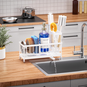Factory Direct Compact Design Iron Storage Box Sink Towel Organizer <b>Kitchen</b> Sink <b>Caddy</b> - Product Image 5
