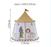Tente de jeu pour enfants unisexe, portable, design château pop-up, en polyester souple et pliable, jouet sportif 116 cm pour enfants