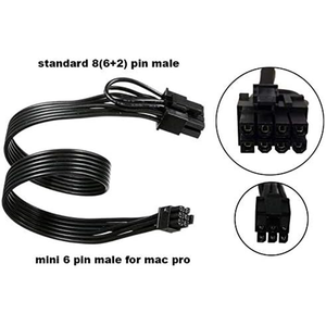 Câble d'alimentation pour carte vidéo Mini PCI-e 6 broches vers 8 broches (6+2 broches) pour <span class=keywords><strong>Mac</strong></span> Pro/<span class=keywords><strong>G5</strong></span> en plastique - Product Image 6