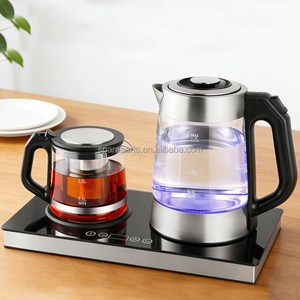 Nuovo Design Bollitore d'Acqua da 1.7L <span class=keywords><strong>con</strong></span> Display LED, <span class=keywords><strong>Teiera</strong></span> in Vetro da 1L, Controllo Temperatura Touch Screen, Macchina <span class=keywords><strong>Elettrica</strong></span> per Tè e Caffè <span class=keywords><strong>con</strong></span> <span class=keywords><strong>Infusore</strong></span> - Product Image 1