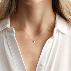 Collier <span class=keywords><strong>pendentif</strong></span> miniature en forme de pièce de monnaie, fait main, mignon, en acier inoxydable 316 <span class=keywords><strong>L</strong></span>, cadeau pour femmes - Product Image 1