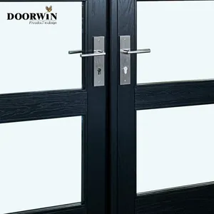 American House Modern Aluminum And Glass Double French Door Front Entry Modern