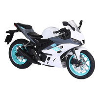 Modèle de moto YZF-R3 à l'échelle 1:12 avec corps en alliage, direction intégrée, effets réalistes et détails fins pour collection haut de gamme et vente au détail