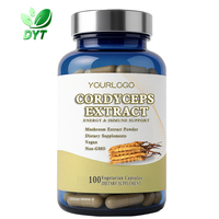 Capsules de supplément d'extrait de Cordyceps Militaris de haute qualité, fournie directement par l'usine, au meilleur prix