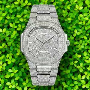 Groothandel Fabriek Luxe Diamant De Hoge Kwaliteit Vvs Moissanite Automatische Volledig Iced Out Super Mechanisch Horloge Voor Mannen - Product Image 1