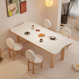 Tavolo da pranzo con struttura in legno rettangolare di <span class=keywords><strong>dimensioni</strong></span> generose moderne RG1R-A eleganti set da sala da pranzo - Product Image 1