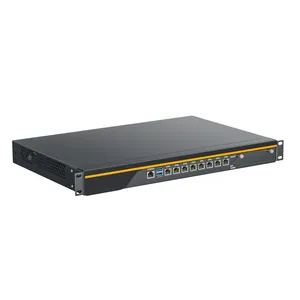 BKHD 1U Rack Mount Ethernet Routeur Pare-feu LGA1151 avec Core i3 9100 8x1GbE i211 NIC Compatible Pfsense Mikrotik Sophos