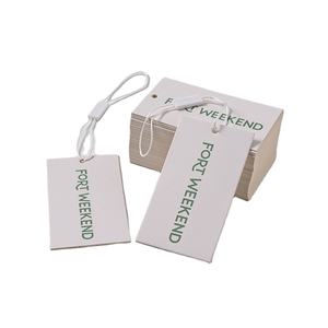 Étiquettes volantes de vêtements Modern Black DAYS Inspiration <span class=keywords><strong>Paris</strong></span> Design de marque de luxe Logo en relief Texte blanc Étiquette volante en papier pour vêtements - Product Image 6