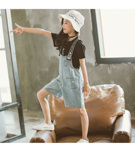 Importación de ropa de bebé de China Pretty Brand Soft <span class=keywords><strong>Jeans</strong></span> Ropa para niños Conjuntos para niñas Verano - Product Image 2