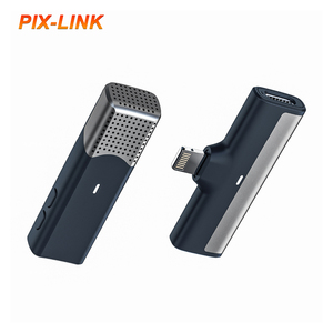 PIX-LINK SX960 fábrica al por mayor portátil 2,4G Micrófono estéreo inalámbrico entrevista en vivo al aire libre Mini micrófono de solapa con cancelación de ruido - Product Image 4