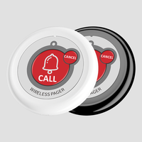 Bouton d'appel de serveur sans fil Transmetteur de téléavertisseur de restaurant Cloche d'appel pour Bar Café Service à la clientèle
