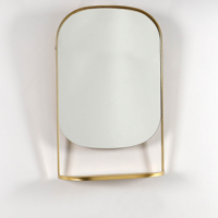 Miroir mural de style moderne pour la maison, 43,18*12,7*67,31CM, console murale en métal doré avec miroir