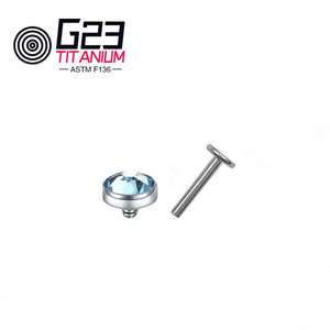 Piercing microdermique en titane ASTM F136, piercing de surface Medusa, 2,5/3/4/5 mm, filetage interne supérieur, bijoux de corps en pierre précieuse - Product Image 6