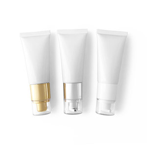 Botella de Plástico Blanca Brillante de 40 ml/g, Tubo Cosmético Vacío con Cabezal de Bomba de Vacío para Base Líquida, Protector Solar, Sérum para el Cuidado de la Piel - Product Image 3