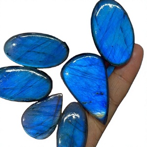 Gemas Sueltas Naturales Azules Completas en Forma de Cabujón para Joyería, Precios al por Mayor, FAIJAN GEMS Modelo D36 de Rajasthan - Product Image 1
