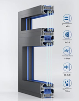 Fenêtre pliante en aluminium à double vitrage thermique insonorisée pour salon CE