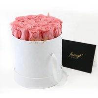 Boîte de roses éternelles artisanales Infinity, petite, luxueuse, écologique, fleurs réalistes, décoration pour mariages, Saint-Valentin