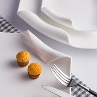 Assiette à steak occidentale en céramique blanche originale et irrégulière, personnalisable avec logo, vente en gros d'usine, vaisselle de restaurant
