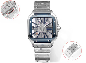 Fashionable And Elegant Automatic Mechanical <b>Watch</b> Fully Hollowed Out Dial Quick Detachable Strap Stainless Steel <b>Case</b> - Product Image 2