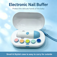 Kit de coupe-ongles et polisseuse électrique pour bébé et tout-petit, en ABS, alimenté par USB, ensemble de soins durable pour la mère et le bébé